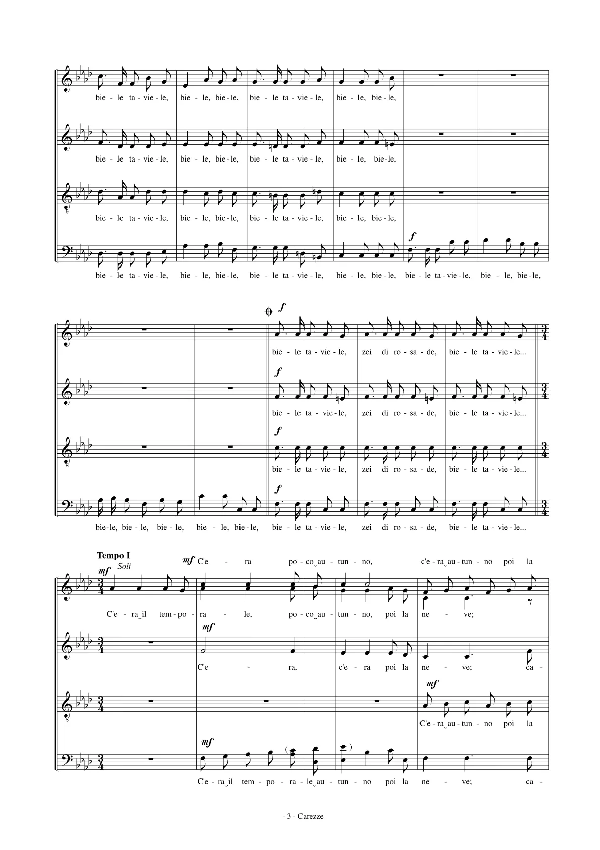 Spartito Carezze — pagina 3