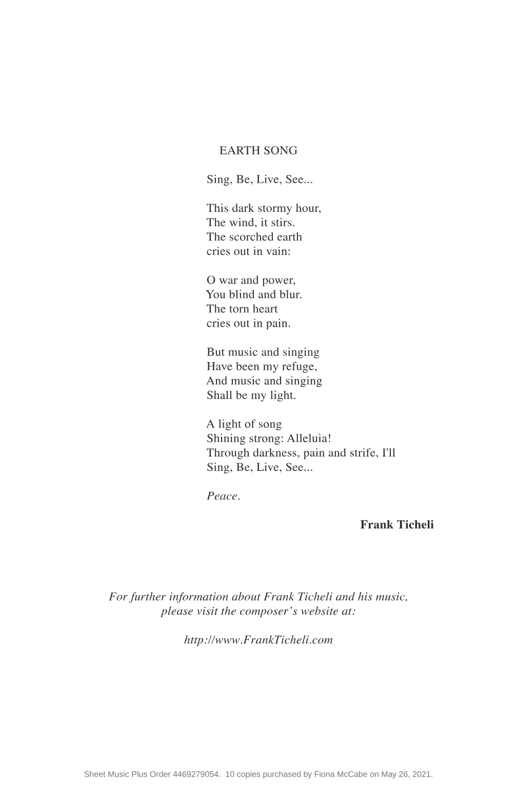 Spartito Earth Song — pagina 6